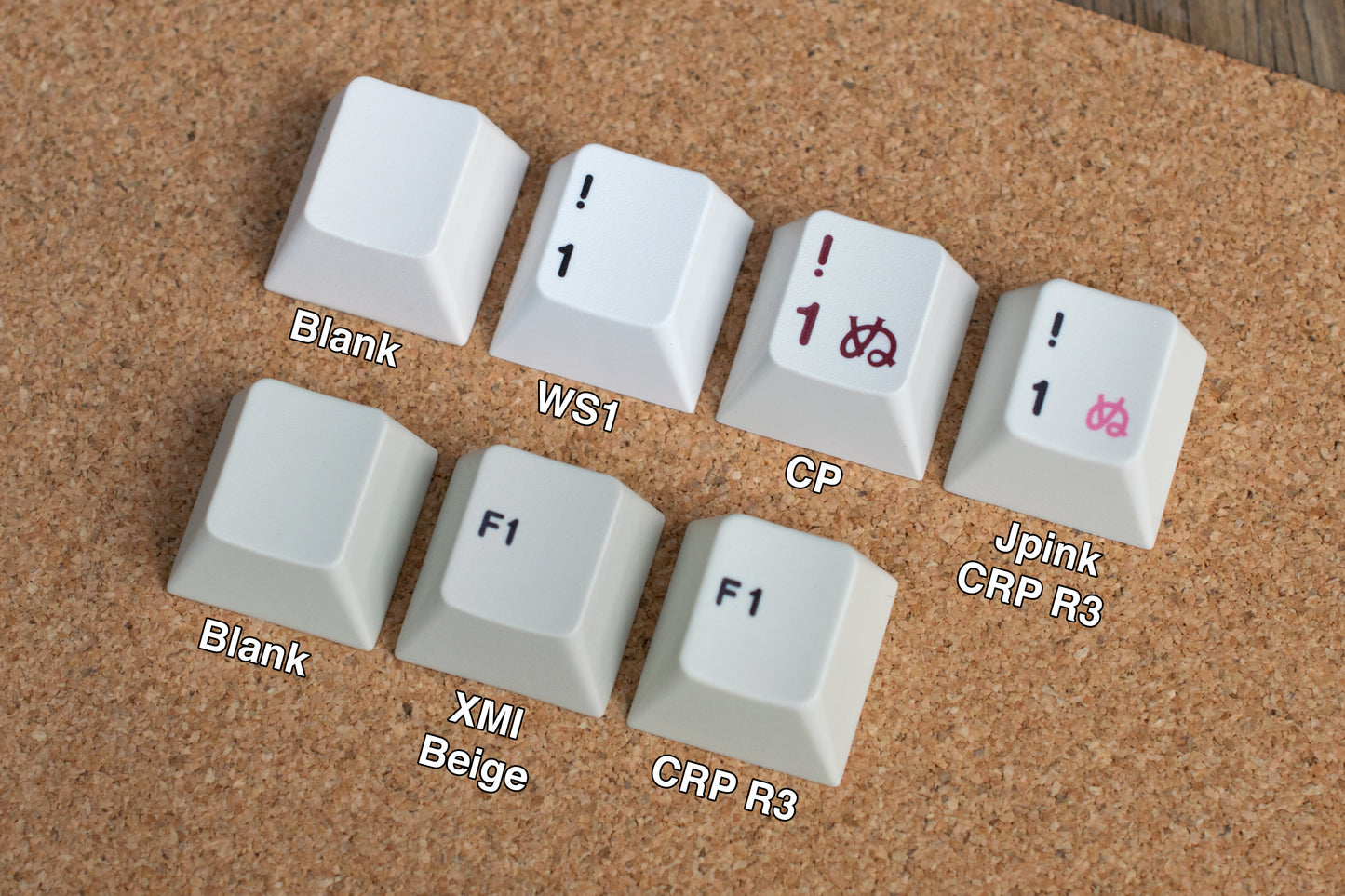 Blank White PBT Keycaps