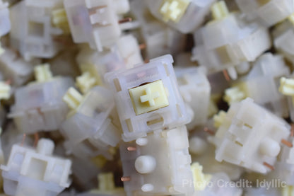 GATERON KS-3 X1 Milky Pro Families Switch 5 Pin Linear Tactile Silent Creamy Switch RGB DIY Hotswap for Mechanical Keyboard