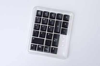 PBT Numpad Keycaps White Black