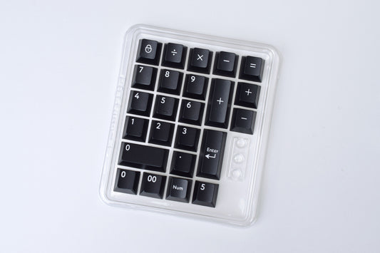 PBT Numpad Keycaps White Black